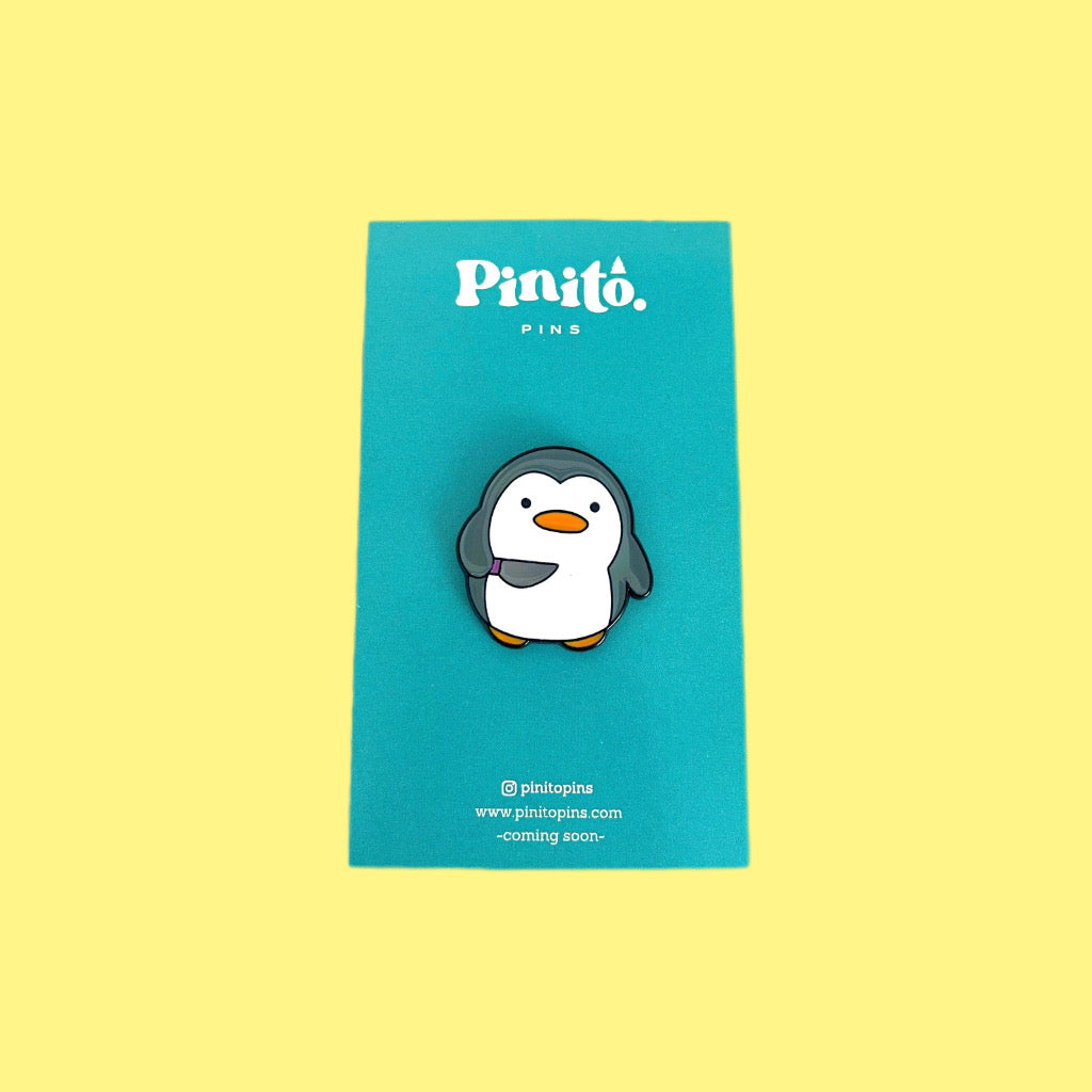 Pinguino con cuchillo