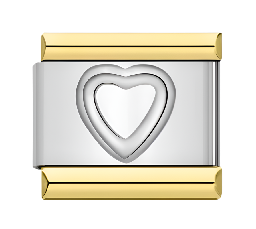 Charm combinado corazón