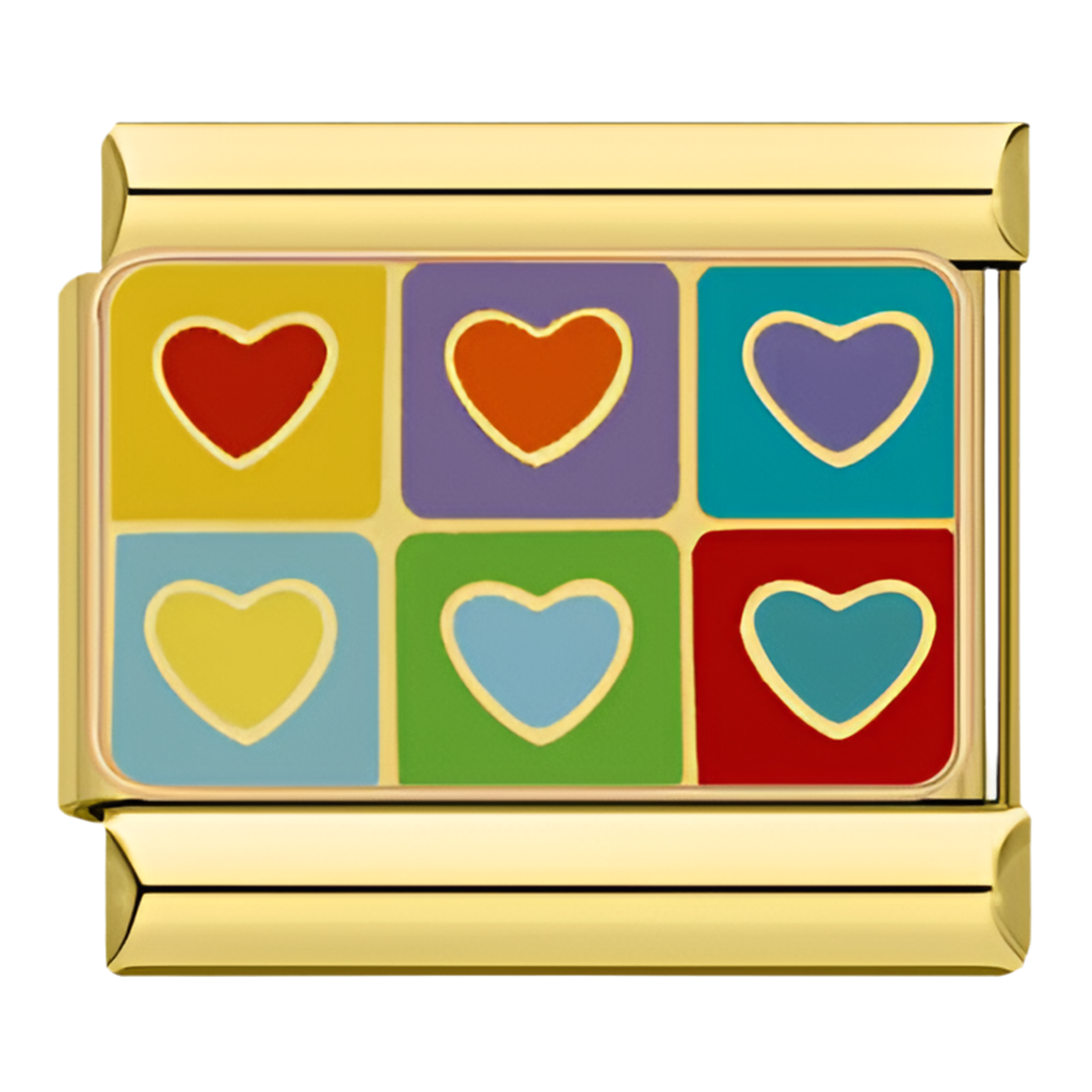 Charm Corazones Coloridos