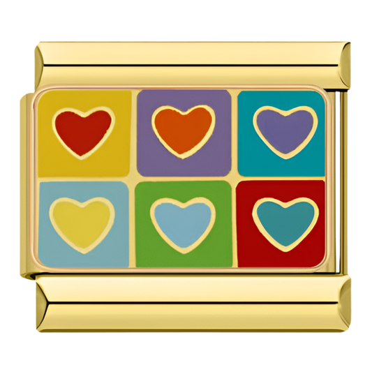 Charm Corazones Coloridos