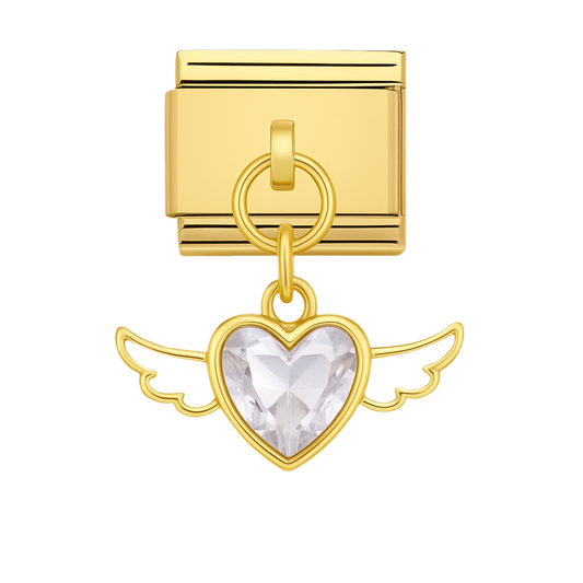 Charm heart wings
