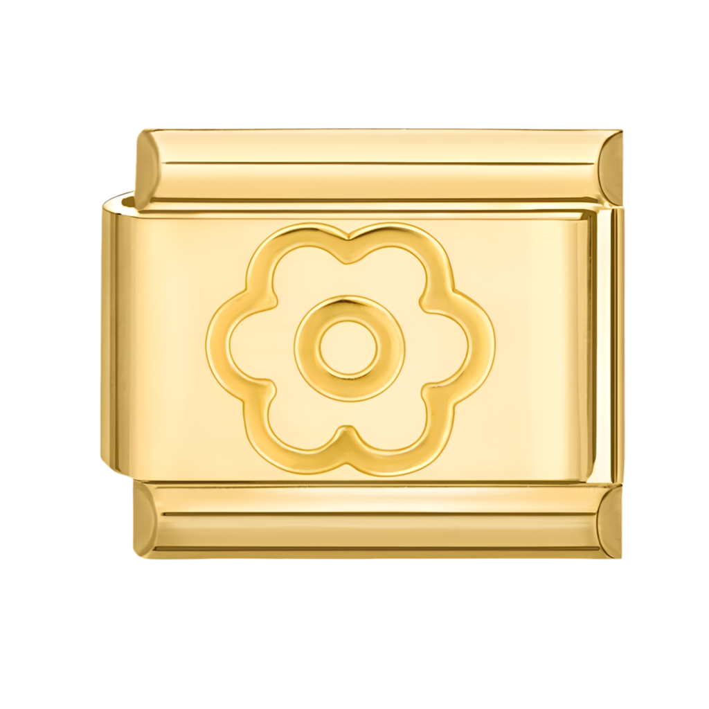 Charm flor dorada