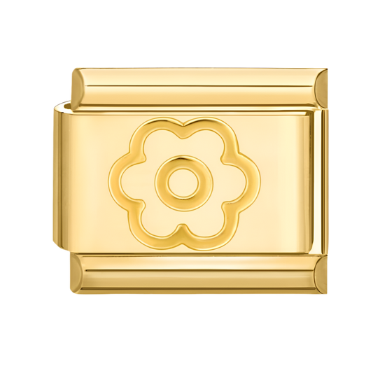 Charm flor dorada
