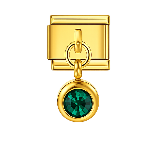 Charm colgante esmeralda
