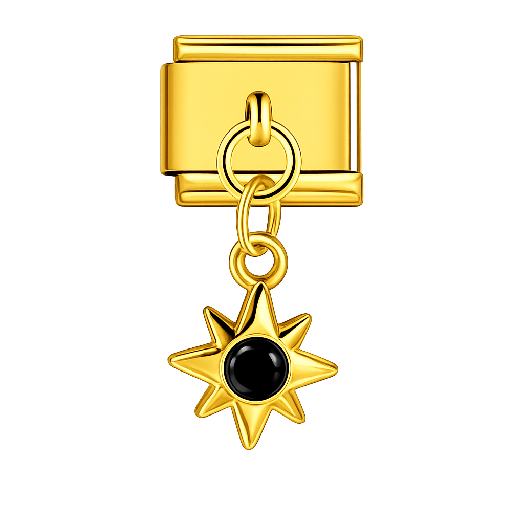 Charm colgante estrella negra