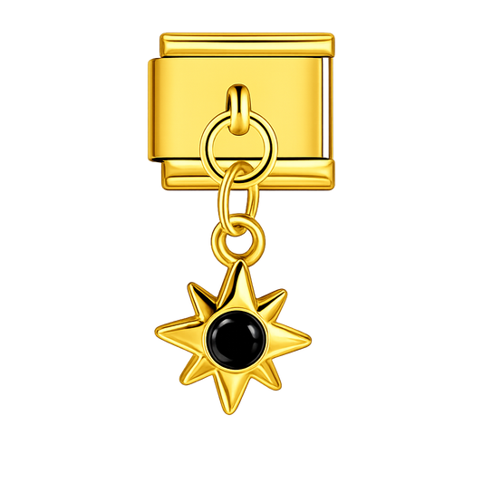 Charm colgante estrella negra
