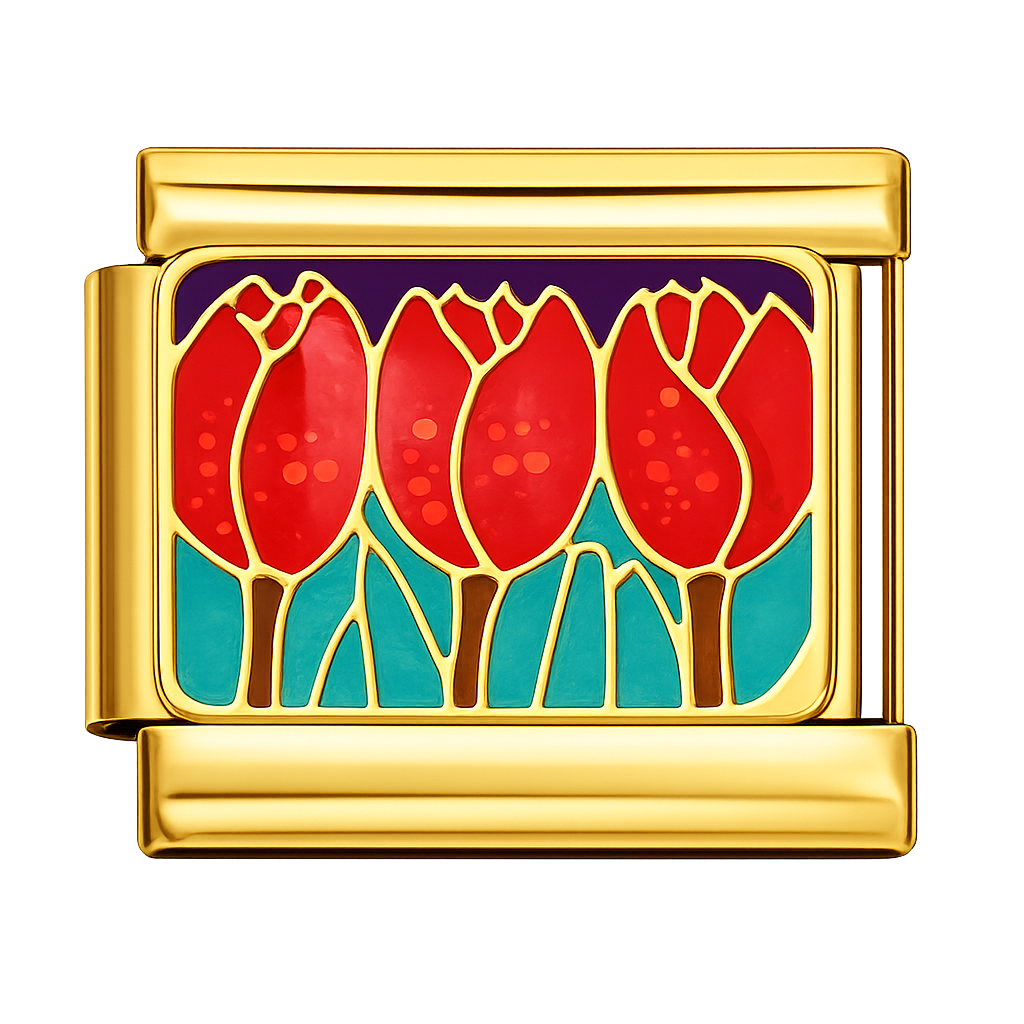 Charm tulipanes rojos