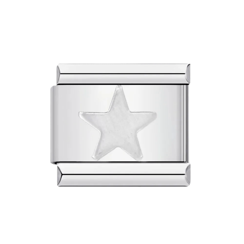 Charm estrella plateada