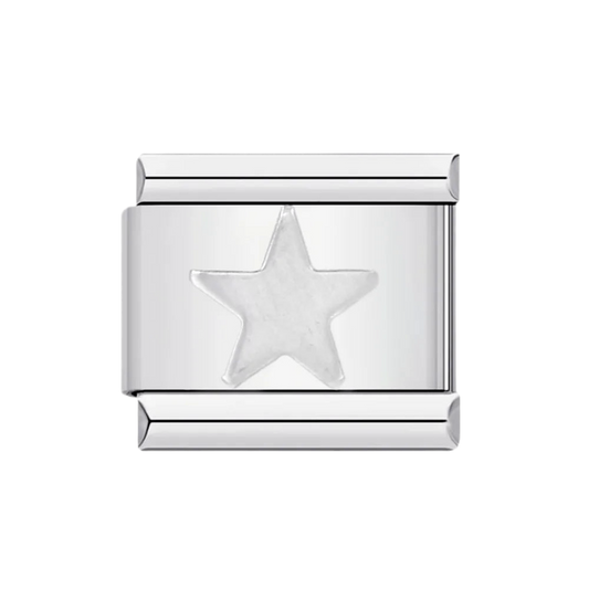Charm estrella plateada