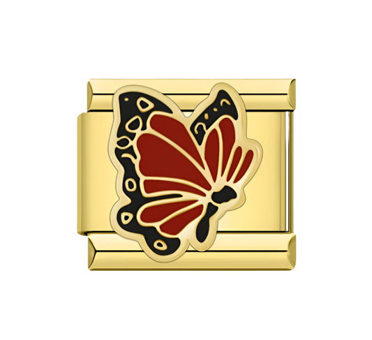 Charm mariposa roja