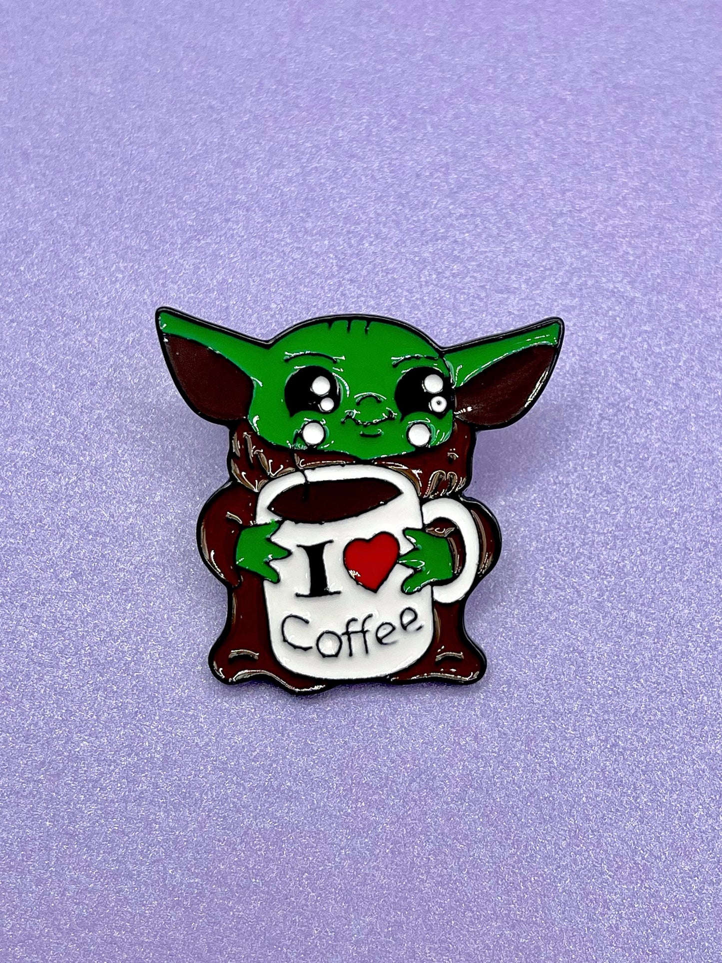 Grogu tomando cafecito
