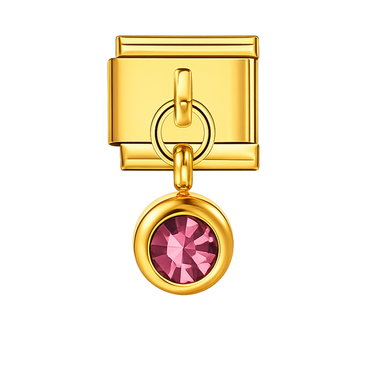 Charm colgante cristal rosa