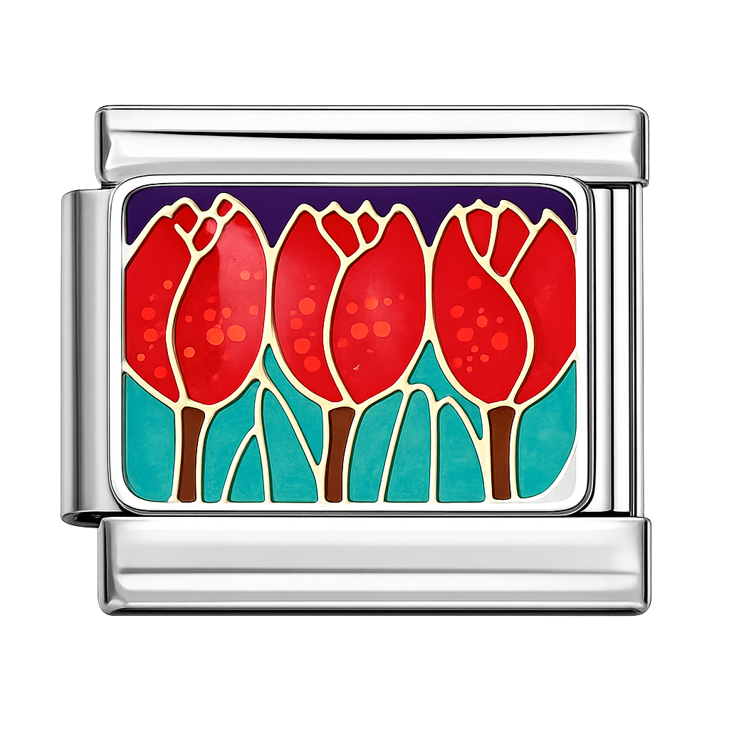 Charm tulipanes rojos