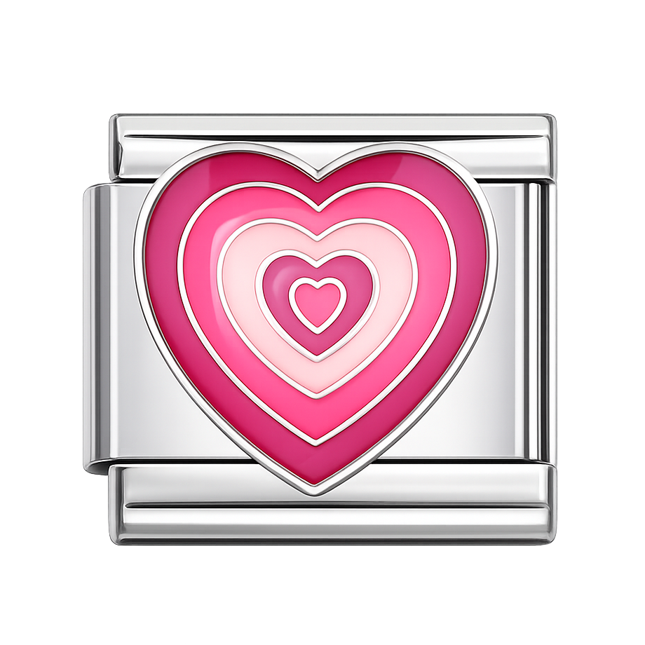 Charm corazón rosado