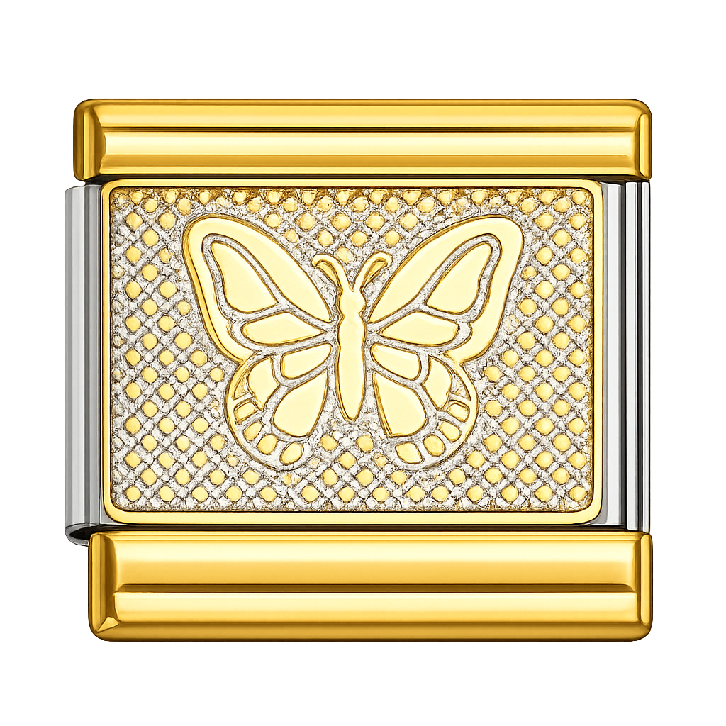 Charm mariposa dorada