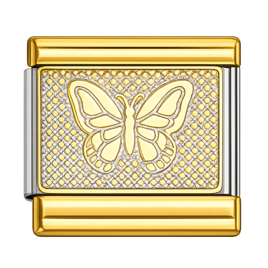 Charm mariposa dorada