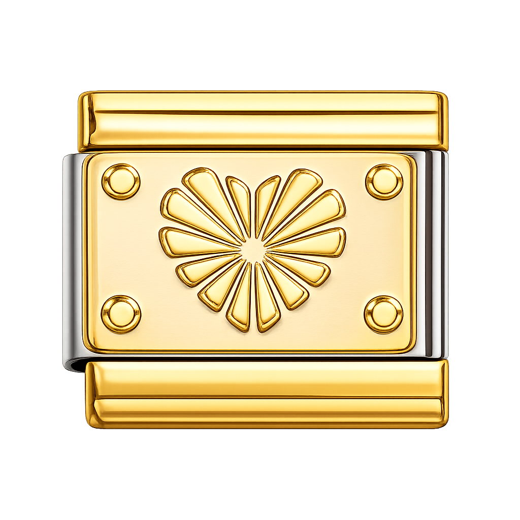 Charm corazón dorado