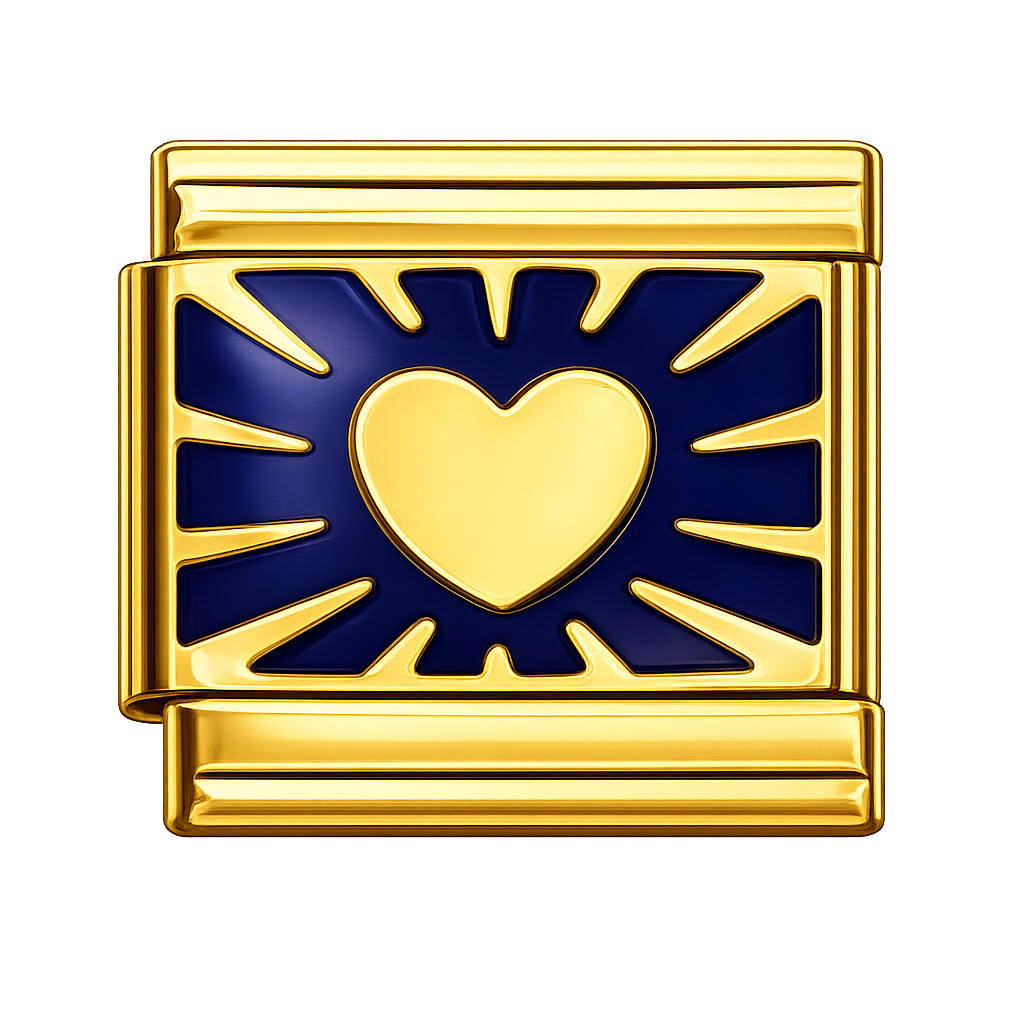 Charm corazón azul