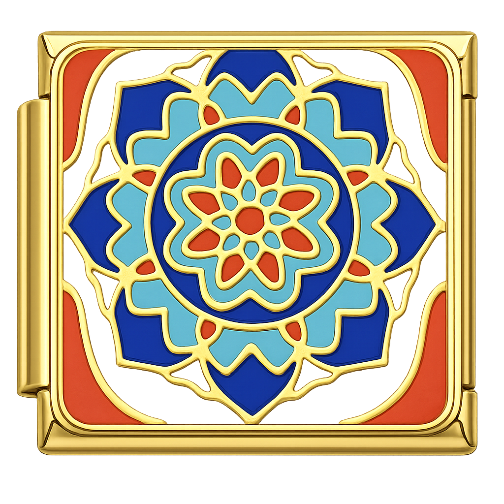 Charm mandala azul