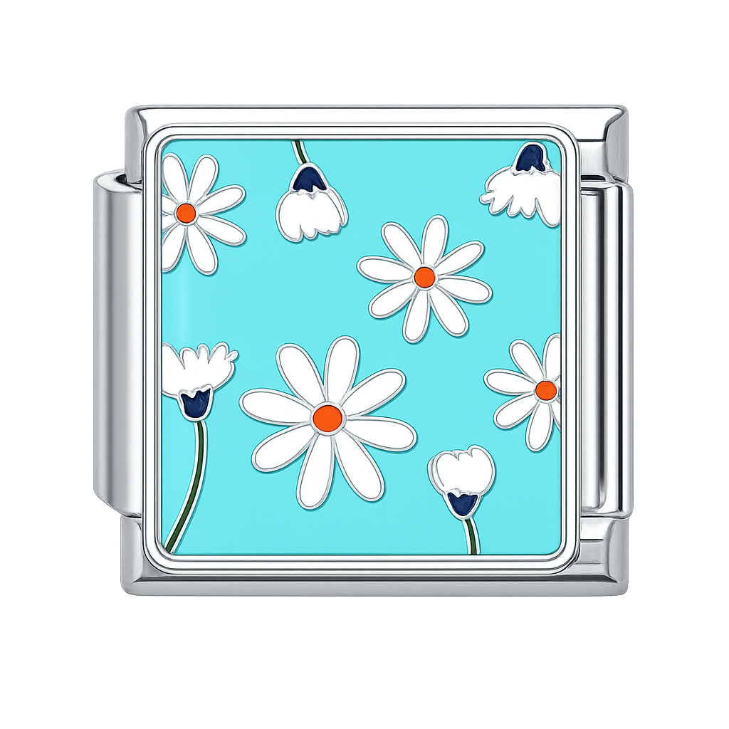 Charm flores blancas