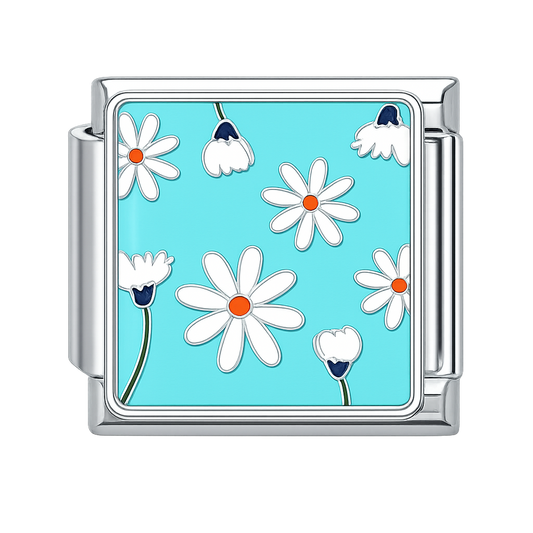 Charm flores blancas