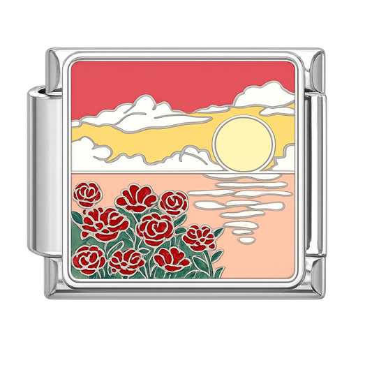 Charm atardecer con rosas
