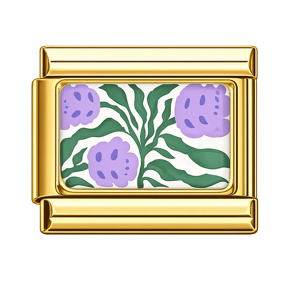Charm flores moradas