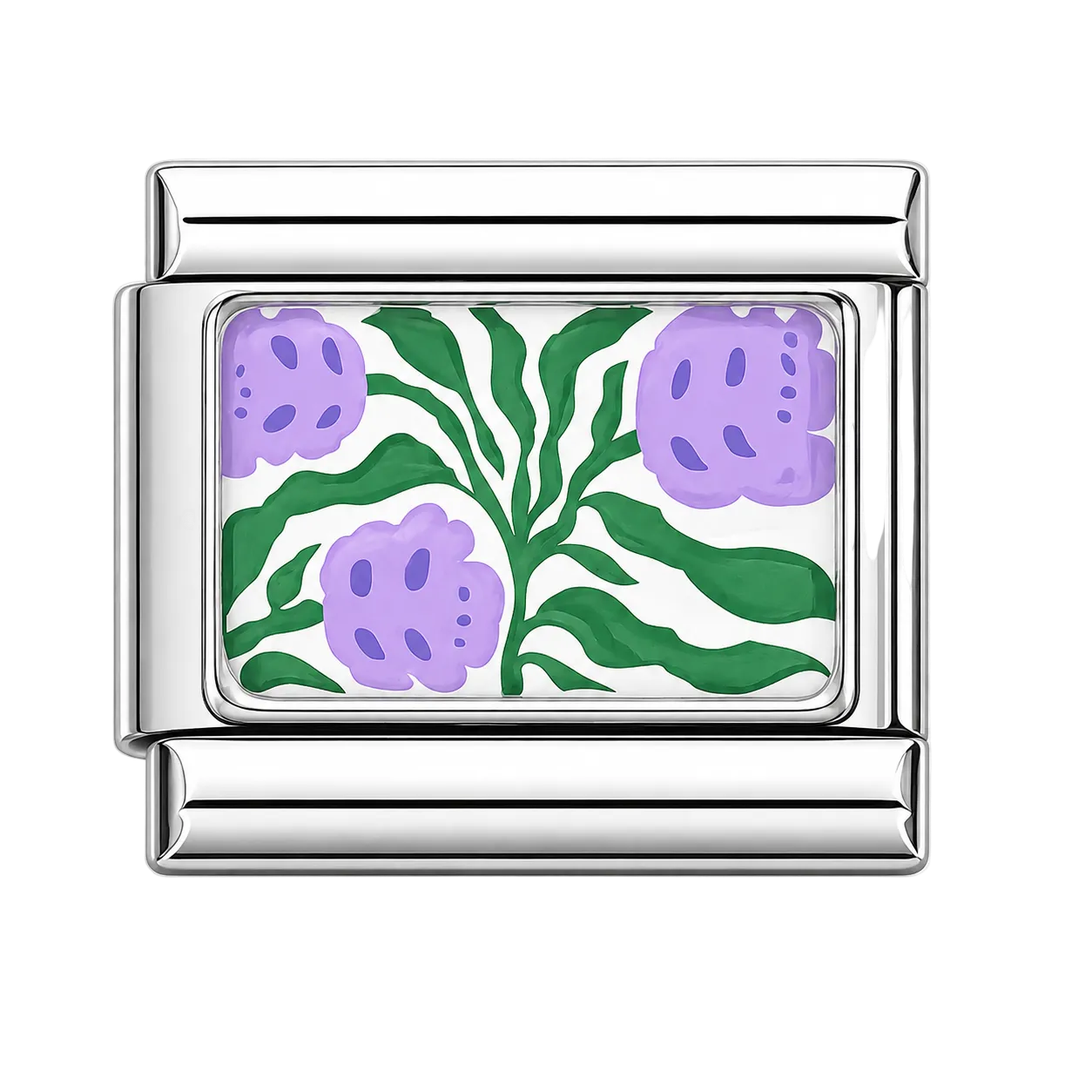 Charm flores moradas