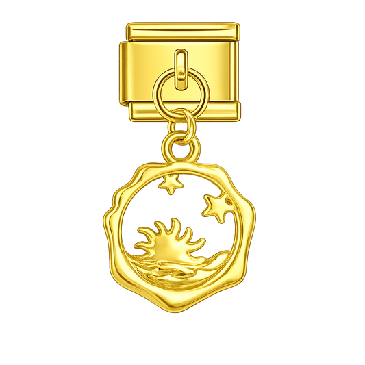 Charm colgante sol y estrellas