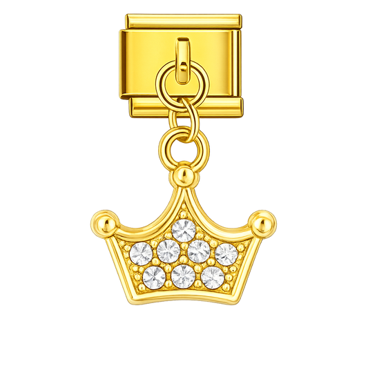 Charm colgante corona dorada