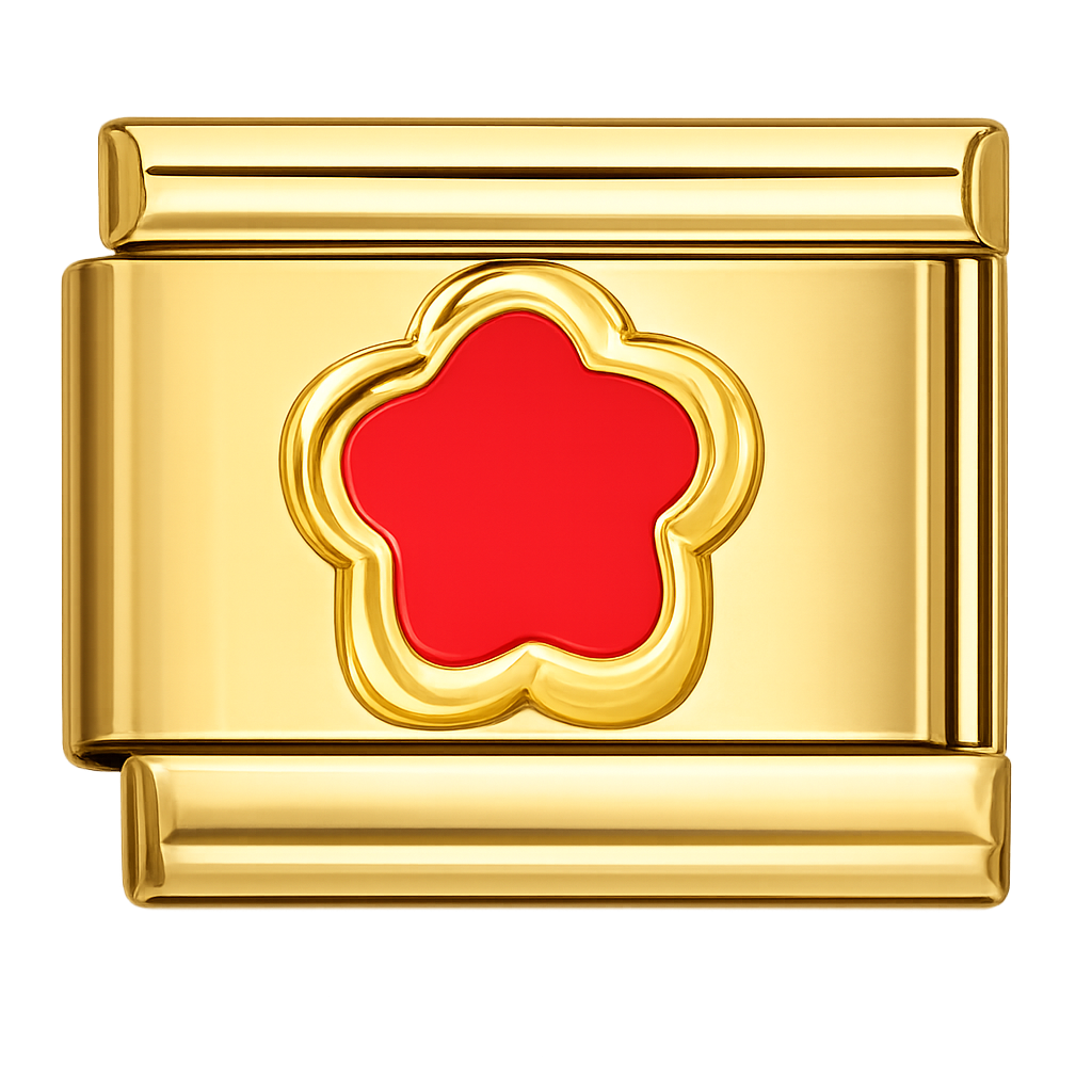 Charm flor roja