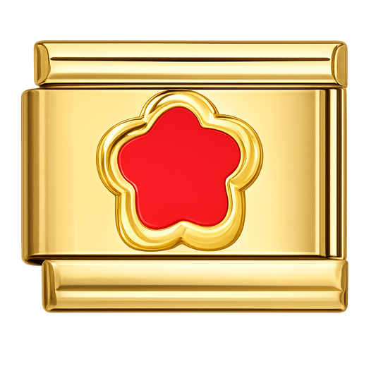 Charm flor roja