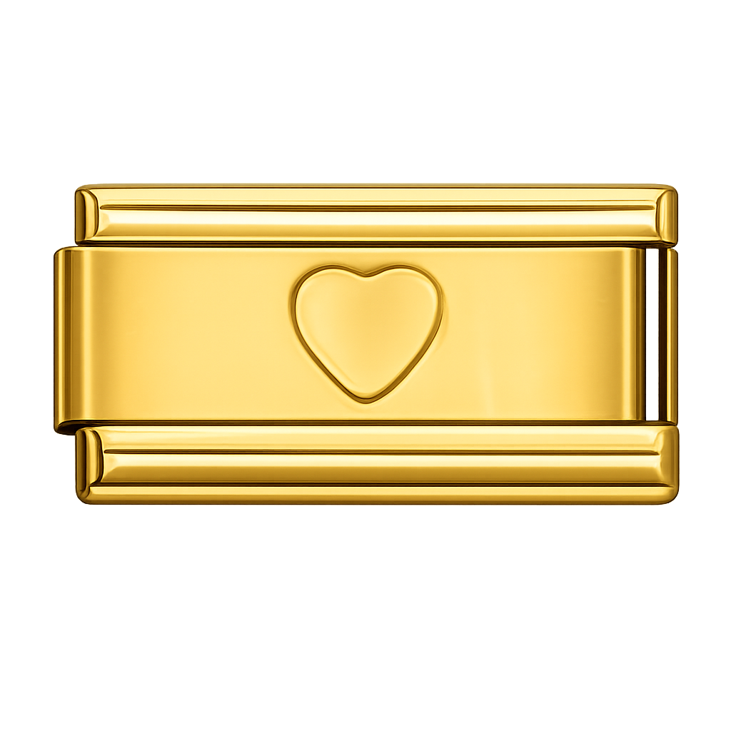 Charm doble corazón