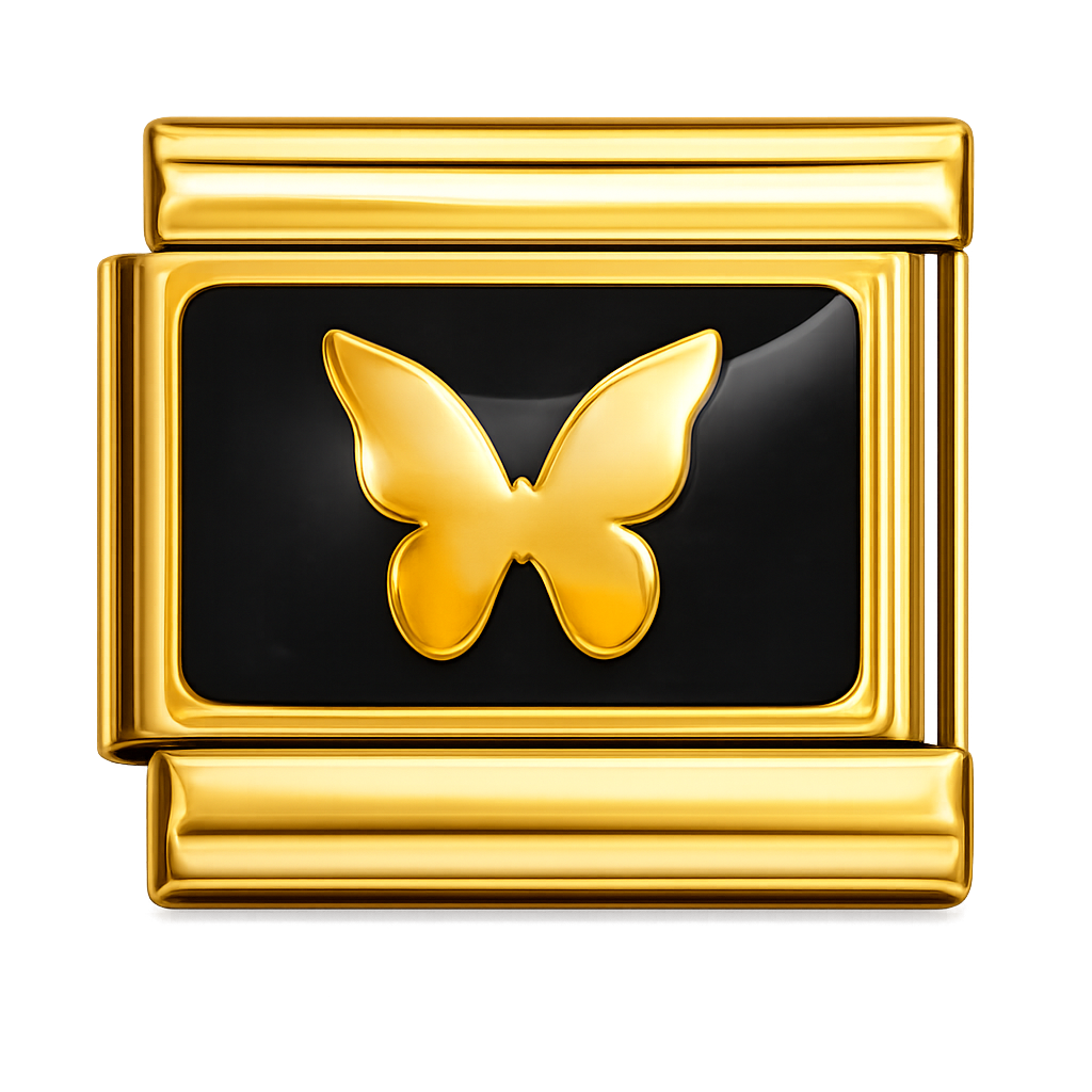 Charm mariposa dorada
