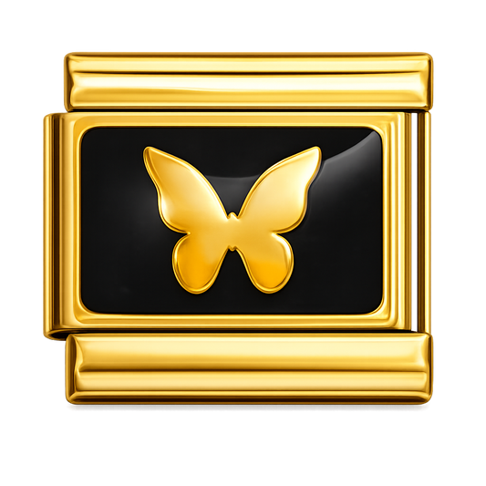 Charm mariposa dorada