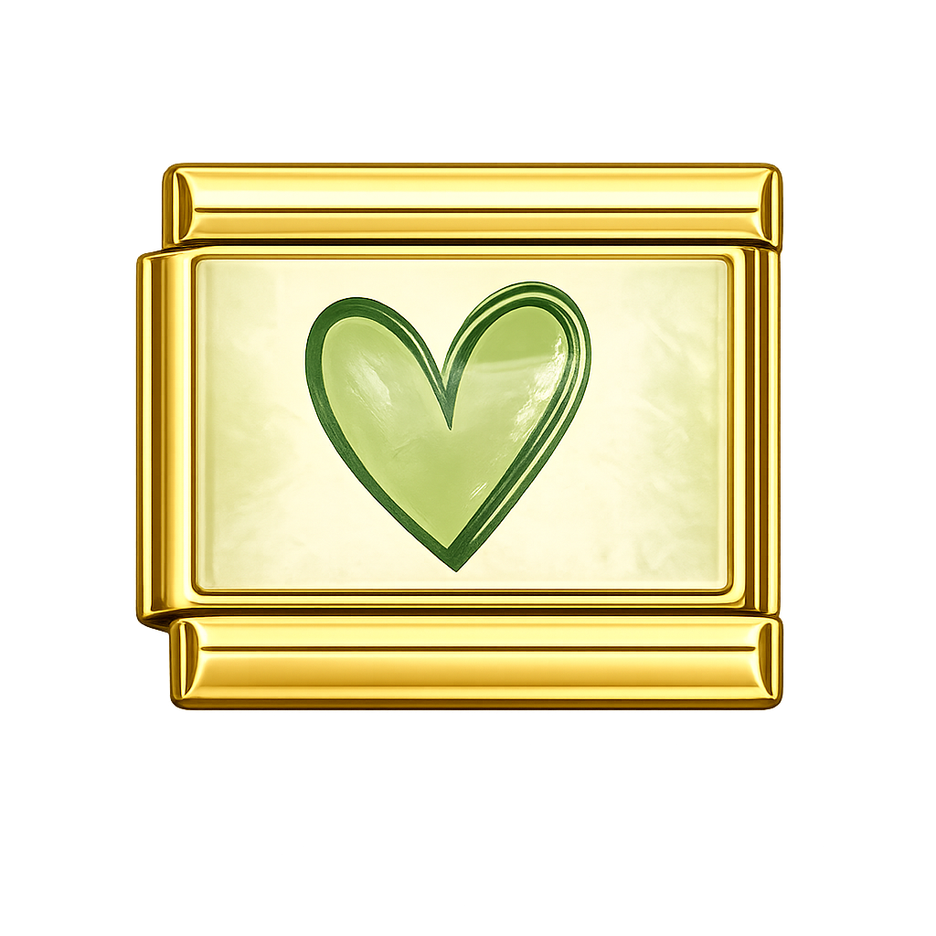 Charm corazón verde