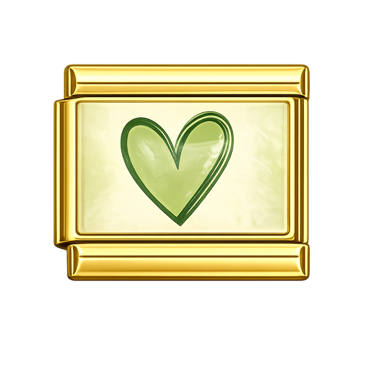 Charm corazón verde