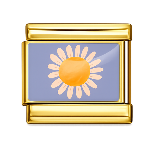 Charm flor rosada con amarillo