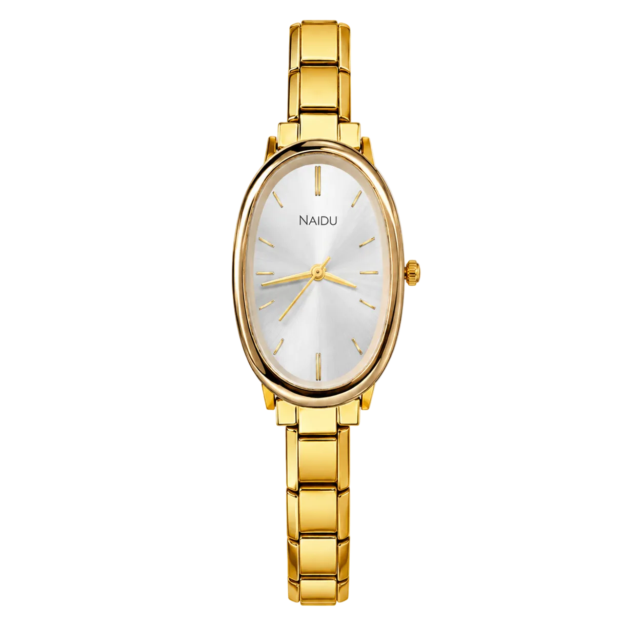 Reloj oval dorado