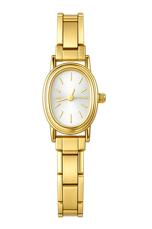 Reloj minimal dorado