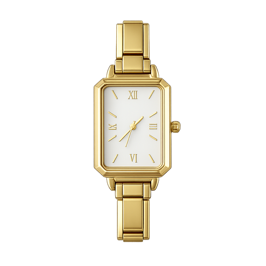 Reloj Manhattan dorado