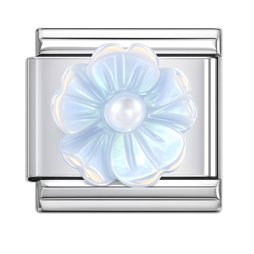 Charm flor perlada