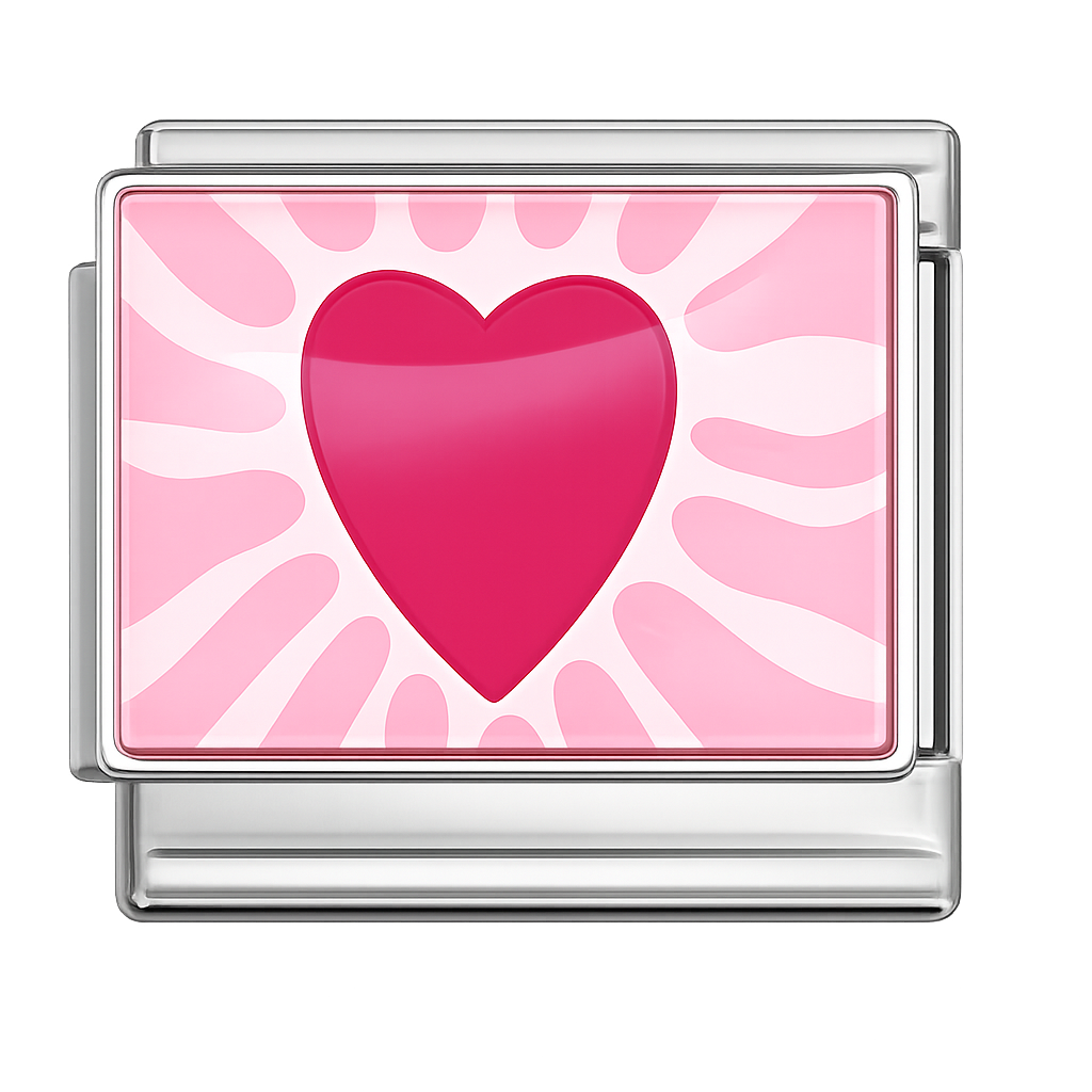 Charm corazon rosado
