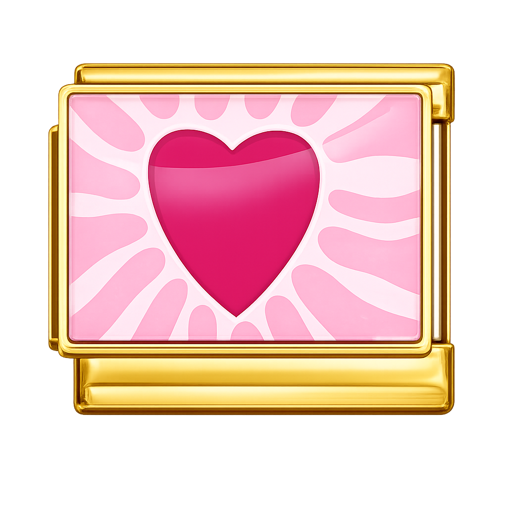 Charm corazon rosado