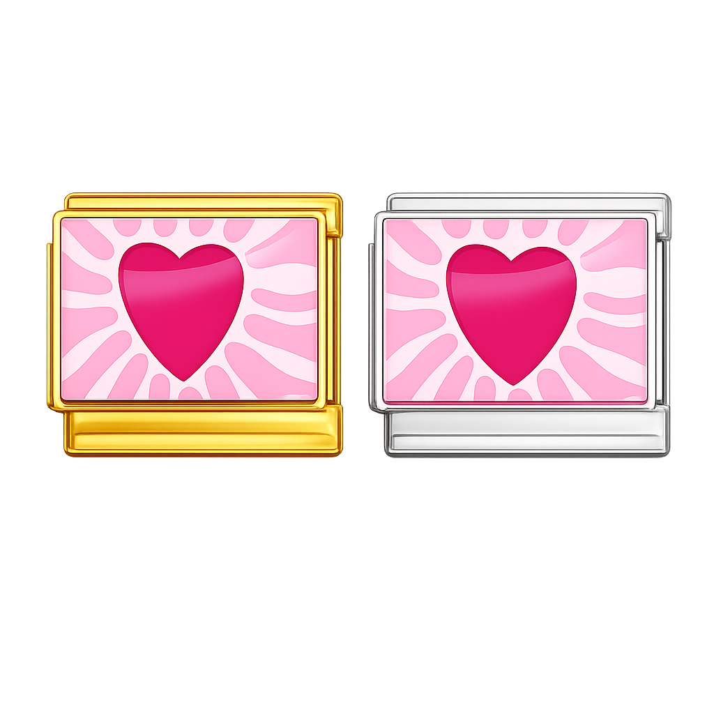 Charm corazon rosado