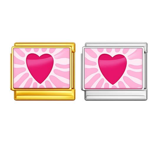 Charm corazon rosado