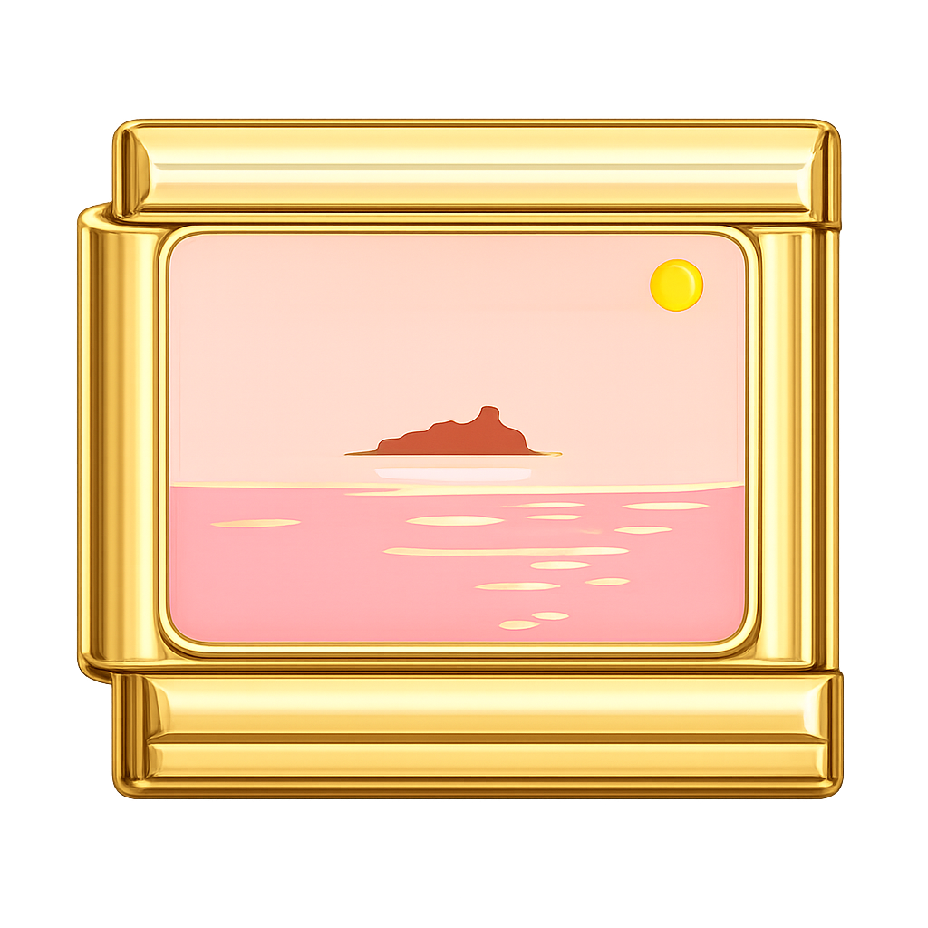 Charm atardecer rosado