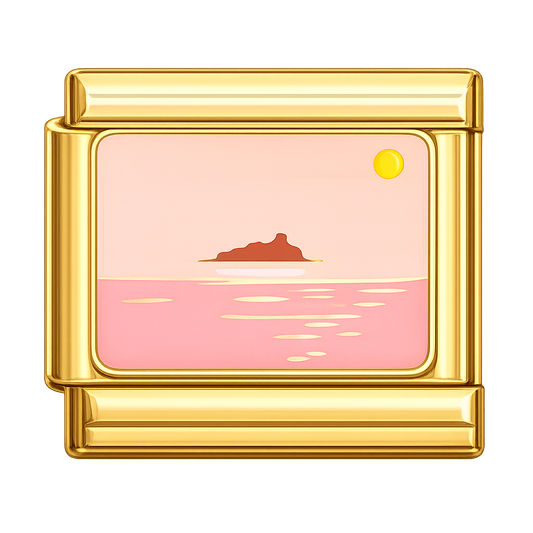 Charm atardecer rosado
