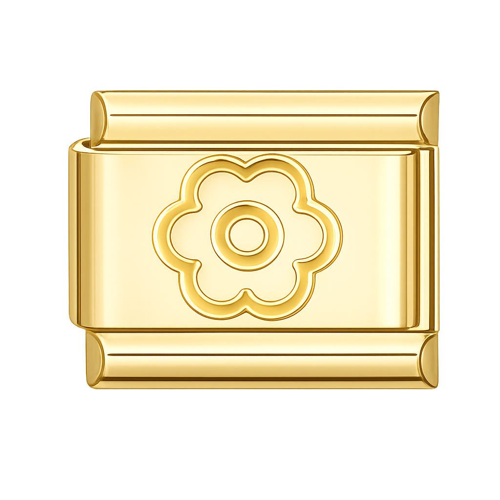 Charm flor dorada