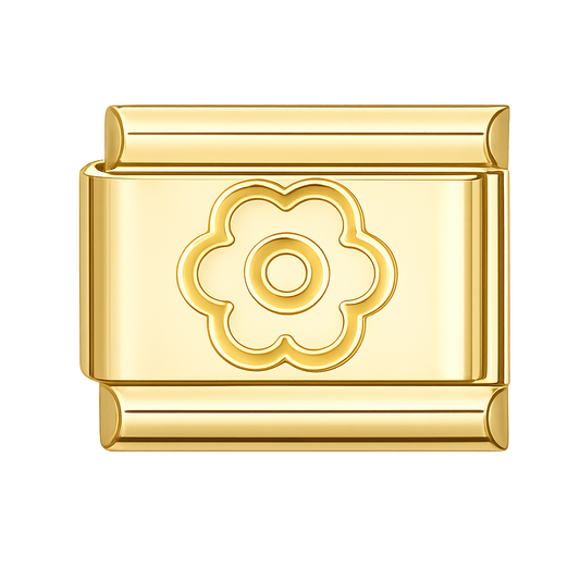 Charm flor dorada